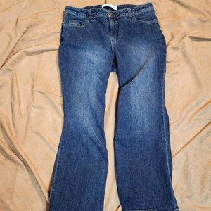 Pre-Owned Fashion Bug sz 16WP Stretch Boot Cut Jean with Tummy Tamer Inset